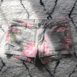 Pink Floral Shorts
